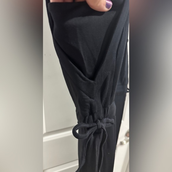 NWT A New Day Sleeveless Black Ruched Tie Waist Dress. - Picture 4 of 7